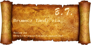 Brumecz Tanázia névjegykártya